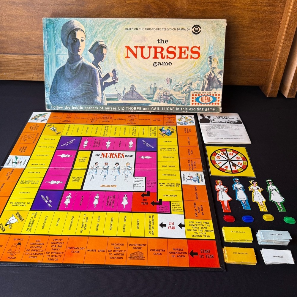 Vintage Ideal The Nurses Game, Based On CBS Drama, The Nurses, Vintage 1963